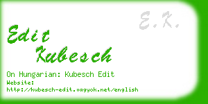 edit kubesch business card